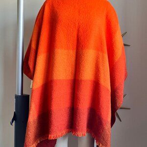 Vintage Ombre Orange Wool Cape